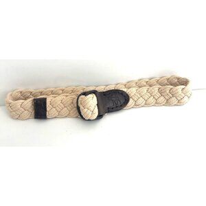 Abercrombie & Fitch Mens Braided Rope Belt Size 28 Beige Brown